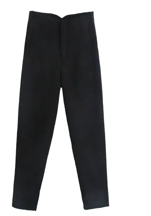 Elegant High Waist Pencil Trousers for Women Rieworkes