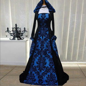 2019 Vintage Style Long Sleeve Hooded Dress Mimarta