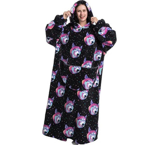 Oversized Long Blanket Hoodie Autumn Winter Fleece Rieworkes