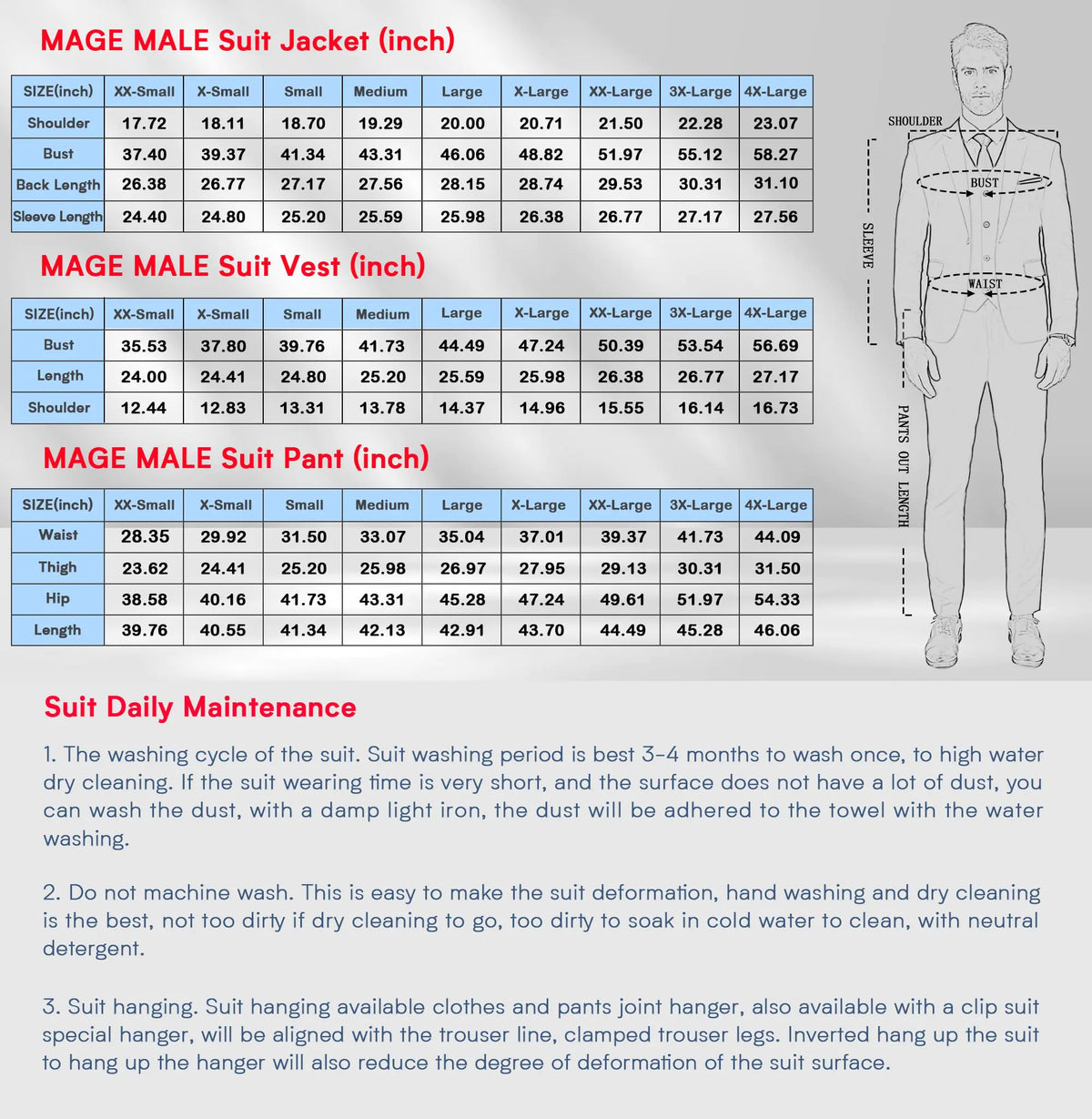 MAGE MALE Men's 3 Pieces Suit Elegant Solid One Button Slim Fit Single Breasted Party Blazer Vest Pants Set Medium Yellow Rieworkes