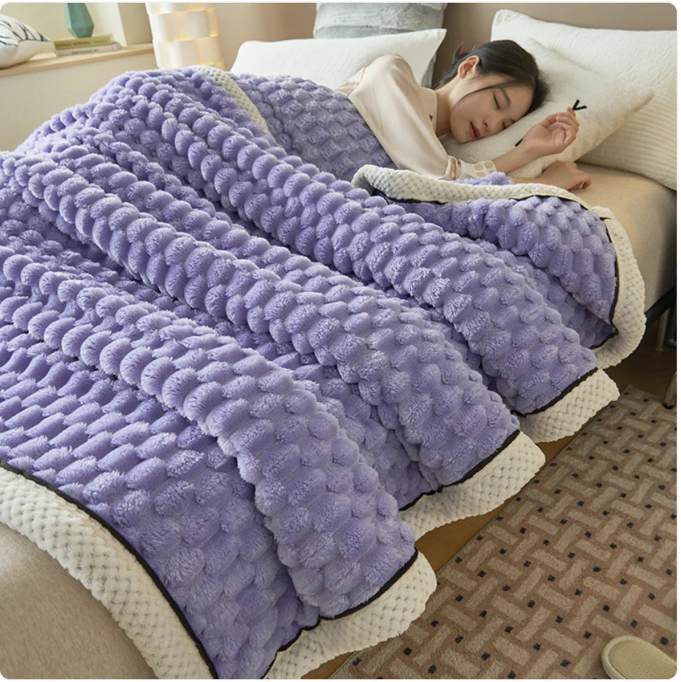 Winter Coral Flannel Thermal Blanket Rieworkes