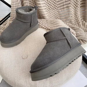 Women's Thick-soled Winter Boots - Warm Short Ankle Shoes Mimarta