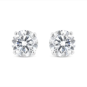 IGI Certified 14K White Gold 1 1/2 Cttw Lab Grown Diamond Solitaire Stud Earrings with Screwbacks (I-J Color, VVS2-VS1 Clarity) Rieworkes