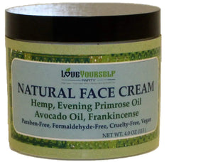 Love Yourself Party Natural Face Cream Hemp Moisturizer Anti-Aging Wrinkle Frankincense Evening Primrose Oil Avocado Mimarta