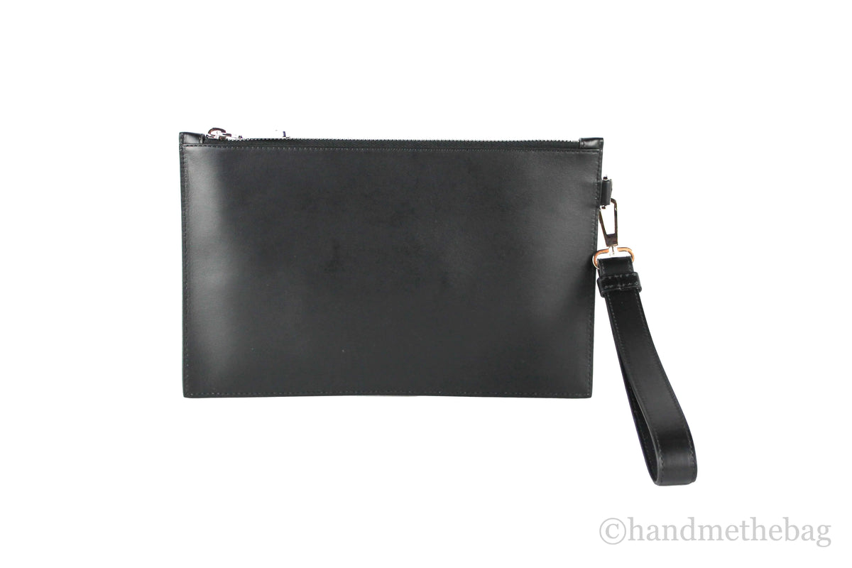 Versace Small Leather Embroidered Heart Patch Clutch Mimarta