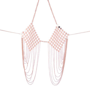 Metallic Body Chain with Tassel for Women’s Fashion Mimarta