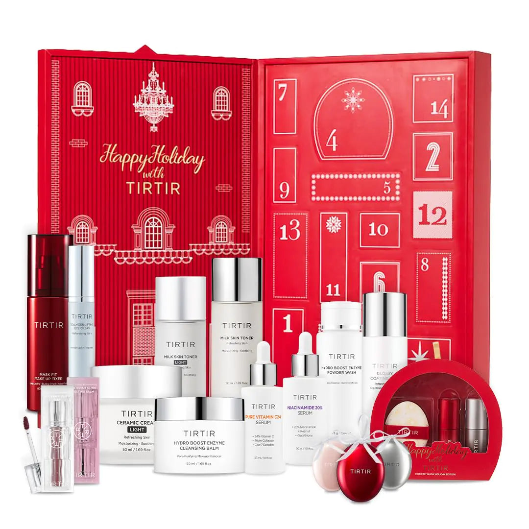 TIRTIR Advent Calendar 2024 | 16 Days of Holiday Gift Set for Women Skincare and Makeup Set Stocking Stuffers Skincare & Cosmetic Christmas Gift for Her 2024 Limited Edition Mimarta