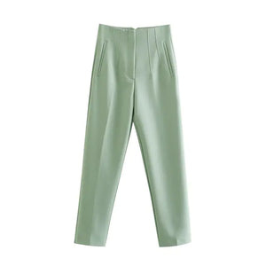Chic Office Lady Straight Pants Rieworkes