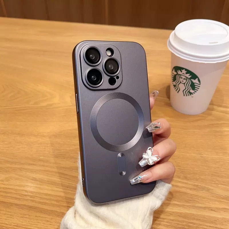 Luxury  Matte Case For Magnetic Wireless Charging Rieworkes