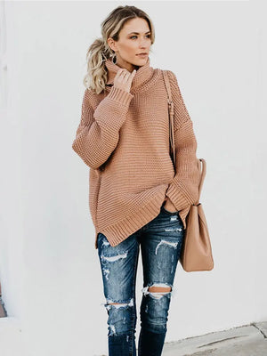 Warm Knitted Turtleneck Sweater Women Rieworkes