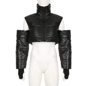 Cutout Cropped Puffer Jacket Rieworkes