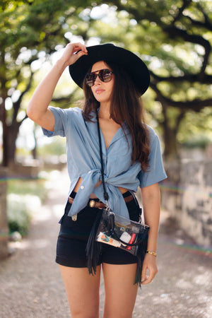 Clear Fringe Crossbody Rieworkes