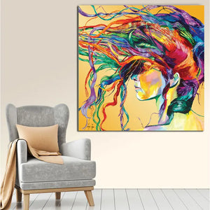 Modern Woman Canvas Art - Graffiti Style Prints Mimarta