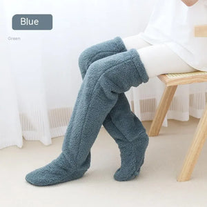 Fuzzy Over Knee High Winter Warm Socks Rieworkes