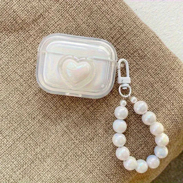 Transparent Headphone Case With Bead Bracelet Rieworkes