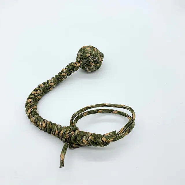 Outdoor EDC Self Defense Keychain with Monkey Fist Rope Mimarta