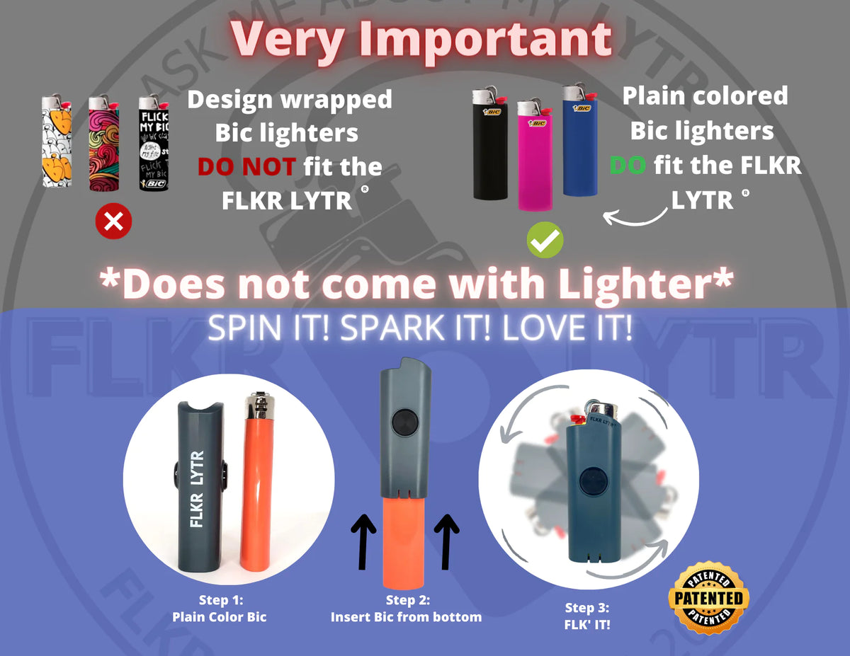 FLKR LYTR® Amazon Prime Fidget Spinner Lighter Case Amazon Must Have "DRK NYTE" for Bic® Spinner Lighter Case | FLKR LYTR - $9.99 Mimarta