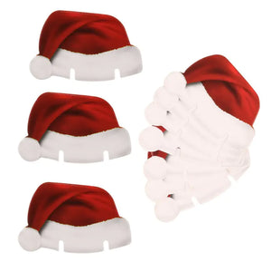 Christmas Wine Glass Place Cards with Hat Decor Mimarta