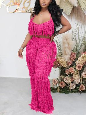 See Through Loose Pants Set Rieworkes