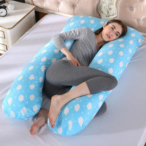 Sleeping Support Pillow For Pregnant Women Body PW12 100% Cotton Rabbit Print U Shape Maternity Pillows Pregnancy Side Sleepers Rieworkes