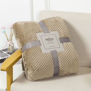 Fluffy Plaid Winter Bed Blankets Rieworkes
