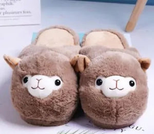 Fluffy Alpaca Slippers Rieworkes