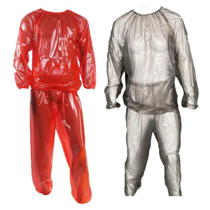 Heavy Duty Sauna Suits for Women Men Weight Loss Exercise 2 Piece Transparent Sweat Suit (Black XX-Large) Mimarta