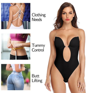 Shapewear Bodysuit Women Deep V-Neck Rieworkes