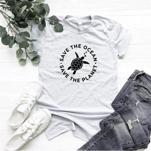 The Planet Protect Environment Summer Woman T-shirt Cotton Rieworkes