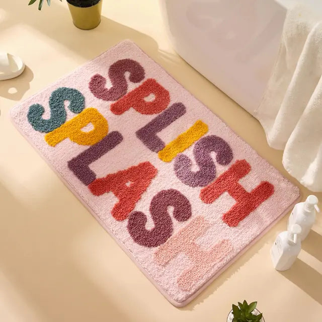Inyahome Bathroom Rugs Non-Slip Bath Mat Luxury Soft Absorbent Plush Microfiber Bath mats for Bathroom Carpet for Tub Shower Rieworkes