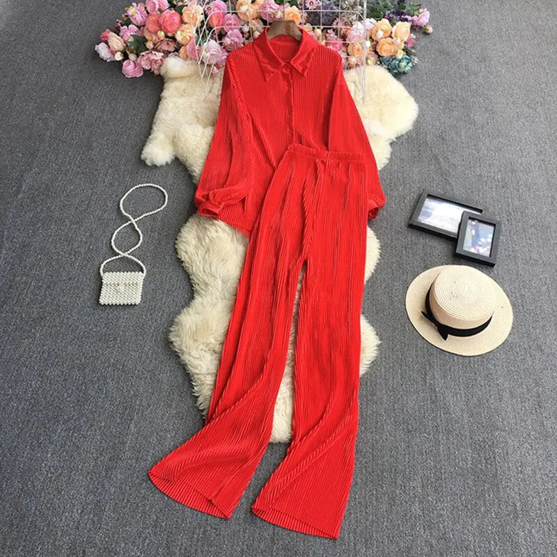 Pleated Set For Women Rieworkes