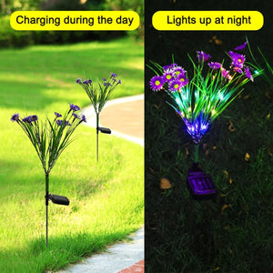 Solar Garden Lights LED Flower Stake Lamp Outdoor Yard Waterproof Patio Decor Mimarta