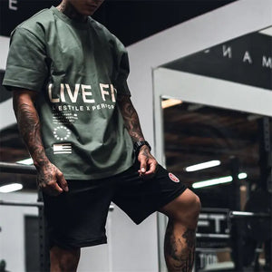 Premium Men's Gym Cotton T-shirt Rieworkes
