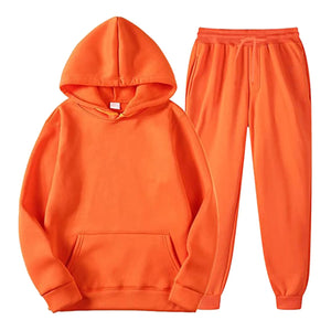 Sweat Suits for Men 2 Piece Set Sport Outfits Pullover Hoodie Sweatshirt Tracksuit & Joggers Sweatpants Sweatsuit Set Orange Rieworkes
