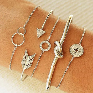 Stacked Bracelet Set #7 Silver Rieworkes