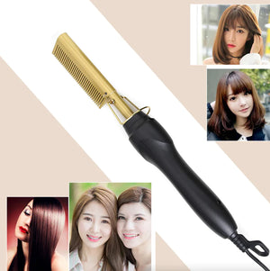 Hair Straightener Comb Pro Electric Beard Straightening Comb Heat Hot Comb Press Rieworkes