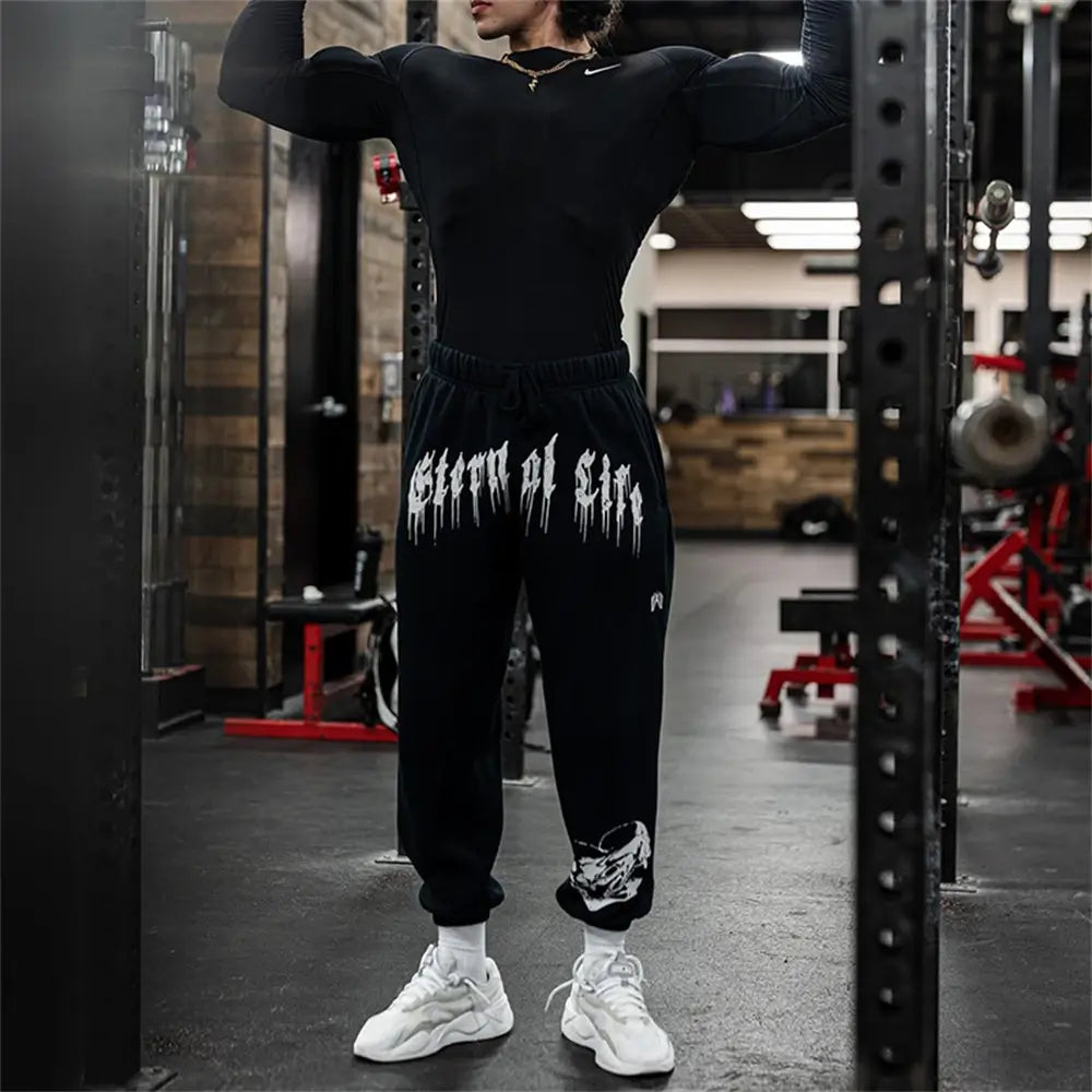 Men's Gym Joggers Cotton Pants Streetwear Rieworkes