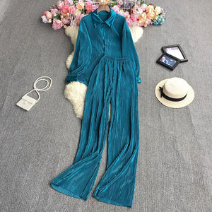 Pleated Set For Women Rieworkes