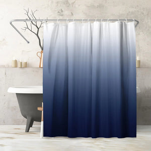 Americanflat 71x74 Blue Ombre Shower Curtain - 100% Polyester Shower Curtain - Water-Resistant Bath Curtain with Metal Grommets and 12 Shower Curtain Rings - Gradient Shower Curtains for Bathroom Mimarta
