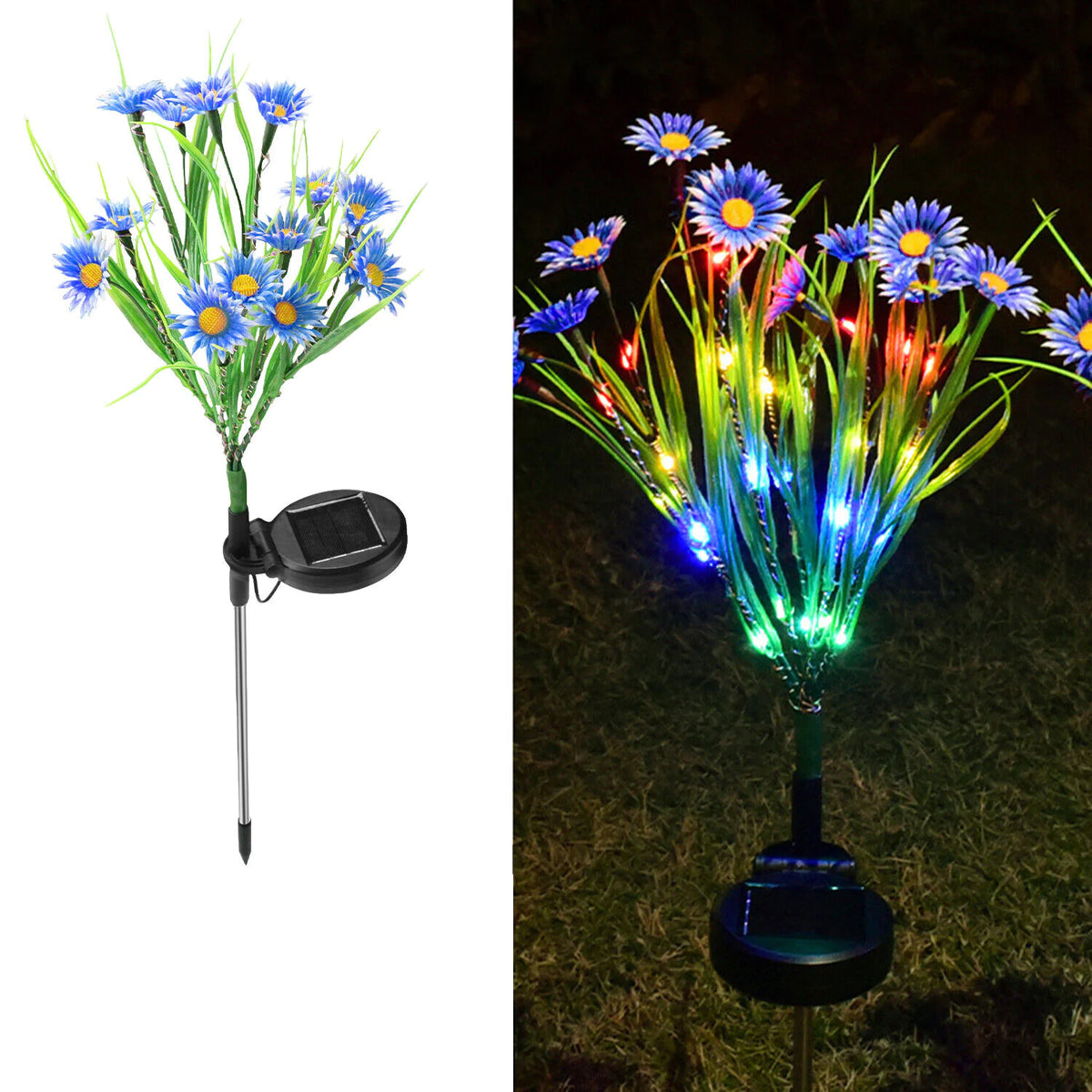 Solar Garden Lights LED Flower Stake Lamp Outdoor Yard Waterproof Patio Decor Mimarta