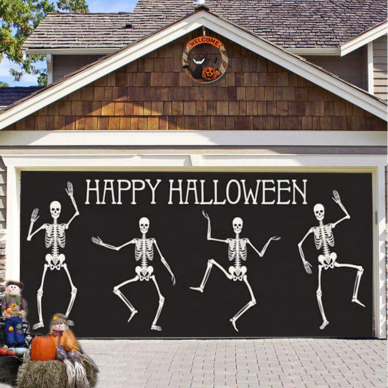 Halloween Misty Forest Garage Door Banner Rieworkes