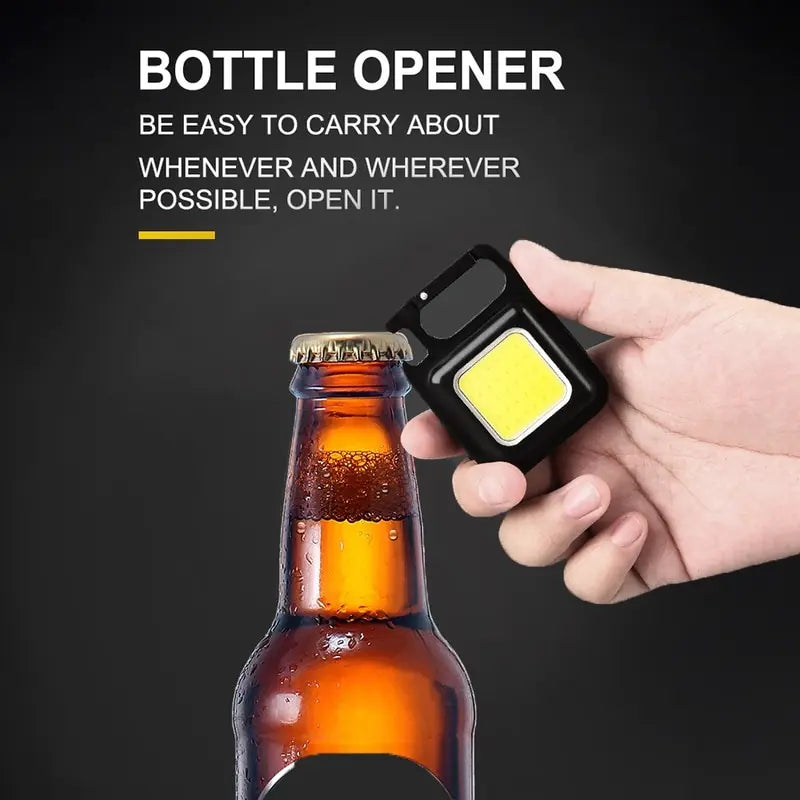 Multifuction Portable USB Rechargeable Pocket Work Light Mini LED Keychain Light Rieworkes