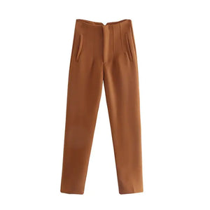 Chic Office Lady Straight Pants Rieworkes
