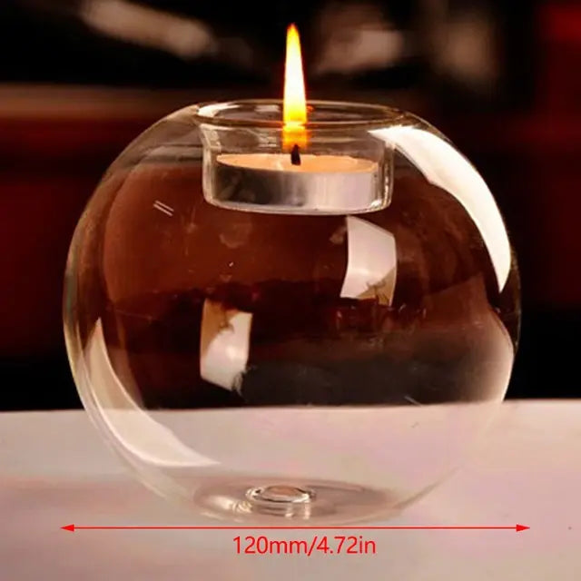 Transparent Glass Candle Holder Rieworkes