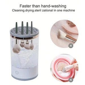 Automatic Brush Cleaner Electric Makeup Brush Cleaning Machine Fast Clean Dryer Rieworkes