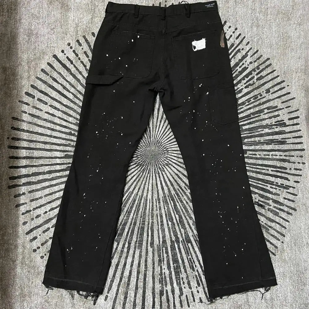Women's Casual Loose Tooling Printed Bouquet Foot Pants Rieworkes