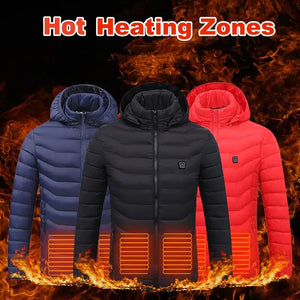 New Heated Jacket Coat USB Electric Jacket Cotton Coat Heater Thermal Clothing Heating Vest Men's Clothes Winter Mimarta