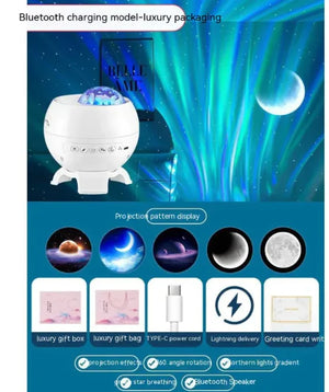 Northern Lights Starry Sky Projector Small Night Lamp Bedroom Atmosphere Rieworkes