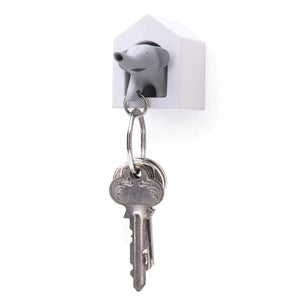 Whistle Key Ring and Key Holder Elephant Grey Keys Organizer Hanger for Home Rieworkes