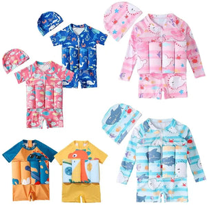 Cartoon Print One-Piece Floating Rash Guard Bathing Suit Rieworkes